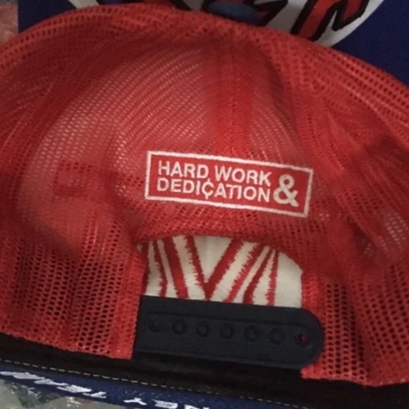 Men’s TMT The Money Team Hat Floyd Mayweather Boxing Snapback Trucker Red Blue - Picture 3 of 4